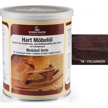 Olej na dřevo HARD FURNITURE OIL - tónovaný tvrdý olej na nábytek - 58 Palisandr - 1 l , 60 Gloss - pololesk