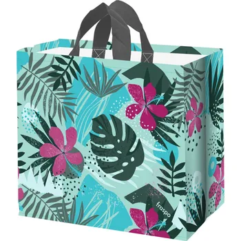 Nákupní taška Taška nákupní 36 l MONSTERA fialové květy