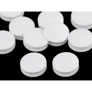 Knoflík Knoflík velikost 28" cíchový dvojitý, malé, bílá