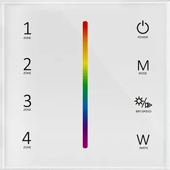 LED páska Skydance LED ovladač RF RGBW (4 zóny) - T24 Barva: Bílá