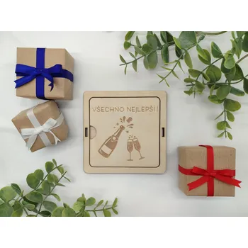 Dárková krabička Dárková krabička na peníze malá D-decor - Všechno nejlepší!