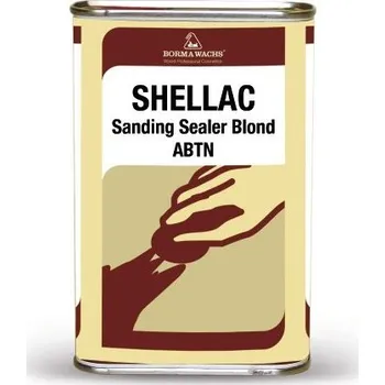 barva a nátěr na dřevo Borma wachs SHELLAC SANDING SEALER ABTN - přírodní voskový šelakový podkladní základ 0,5l
