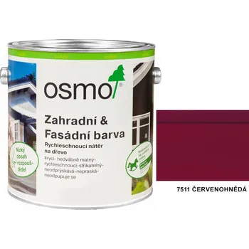 Olej na dřevo OSMO - zahradní a fasádní barva 0,75l, 7511 červenohnědá