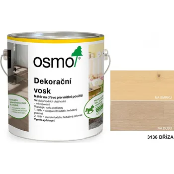 Olej na dřevo OSMO - dekorační vosk - transparentní odstíny, 3136-bříza - 750 ml