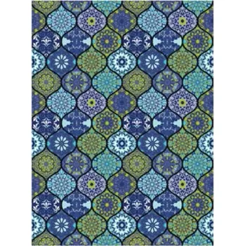 Umělecký papír Rýžový papír A3 - M655 - Černomodré ozdoby