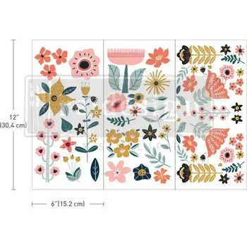 Transfer na nábytek ReDesign with Prima - Doodle Flowers