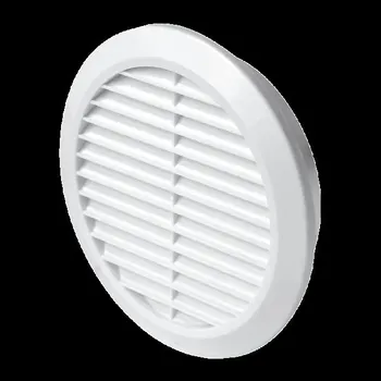 Větrací mřížka Mřížka větrací kruhová se síťovinou 100 mm šedá