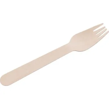 Příbor Vidlička dřevěná jídelní 100 ks Woodline ECO 100% Natural