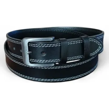 Opasek Pánský kožený opasek Penny Belts Felipe černý Délka: 115 cm