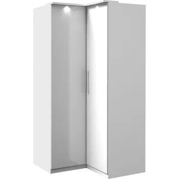 Šatní skříň MOB Centaury Typ 16 (bílá + bílý lesk)