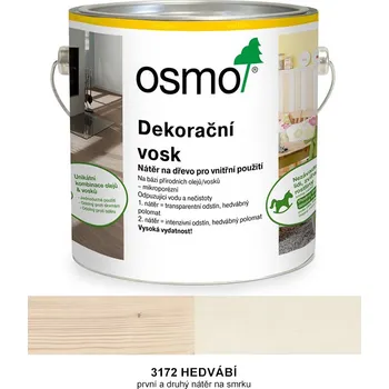 barva a nátěr na dřevo OSMO - dekorační vosk - intenzivní odstín, 3172-hedvábí - 125 ml