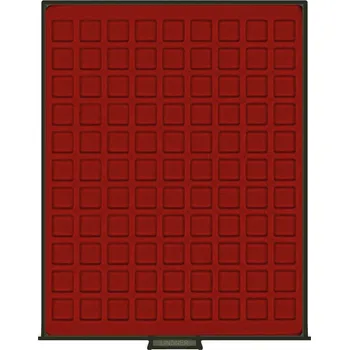 Sběratelství Lindner 99 čtvercových polí do 19 mm Barva: Vínová