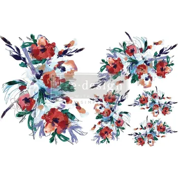 Transfer na nábytek ReDesign with Prima - H2O Transfer A4 - Radiant Blooms
