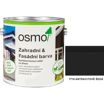 Olej na dřevo OSMO - zahradní a fasádní barva 0,75l, 7716 antracitově šedá