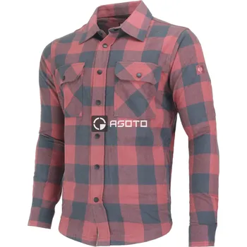 Pánská košile Engelbert Strauss Iconic červená pánská flanel košile 100% Ba S