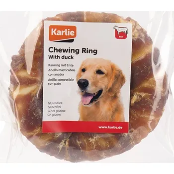 Karlie žvýkací kroužek s kachnou - výhodné balení: 3 x Ø 12,5 cm