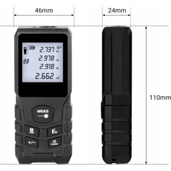 Měřící laser LASEROVÝ DÁLKOMĚR DIGITÁLNÍ METR MĚŘIČ VZDÁLENOSTI HAUPTSON 70 METRŮ