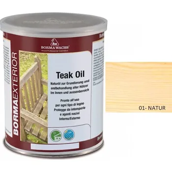 Olej na dřevo Borma wachs TEAK OIL - tónovaný teakový olej 1l, 01-natur