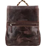 Tmavě hnědý batoh z pravé kůže "Verdun"