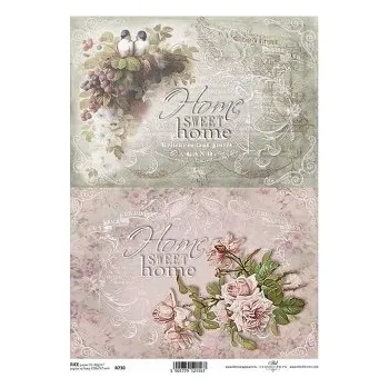 Umělecký papír Rýžový papír A4 - květiny a rostliny R0730