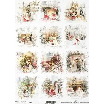 Umělecký papír Rýžový papír A4 R1811- Vánoce