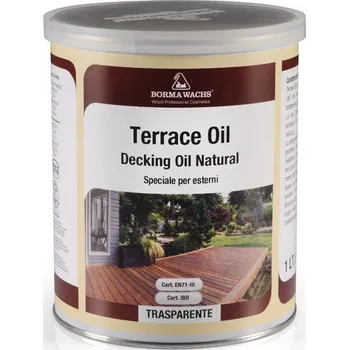 barva a nátěr na dřevo Borma Wachs TERRACE OIL - TERASOVÝ OLEJ - bezbarvý - 1l