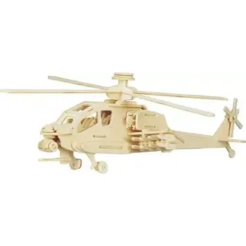 ostatní stavebnice Woodcraft Dřevěné 3D puzzle vrtulník Apache