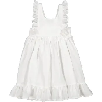 Dívčí šaty Dívčí lněné šaty Danita Frill "White" MarMar VELIKOST: 110/5 let
