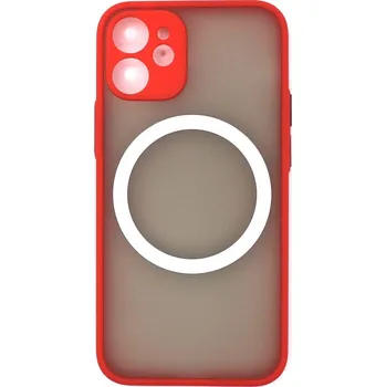 MagSafe silikonový kryt pro iPhone 12 mini - Červený