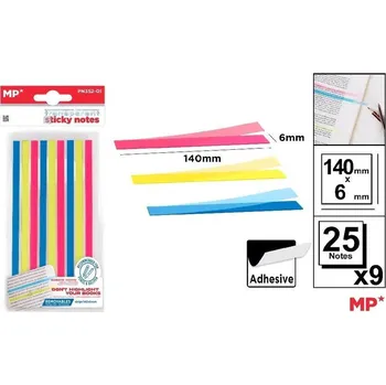 Samolepící bloček MP Samolepicí transparentní bloček, zvýrazňovač 140x6mm - mix barev