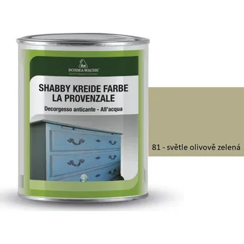 Olej na dřevo Křídové barvy BORMA SHABBY PROVENCE – barevná, 81-světle olivově zelená - 750 ml