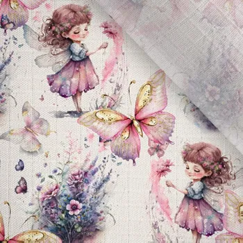 Takoy plenkový bambusový mušelín lesní víla růžová metráž