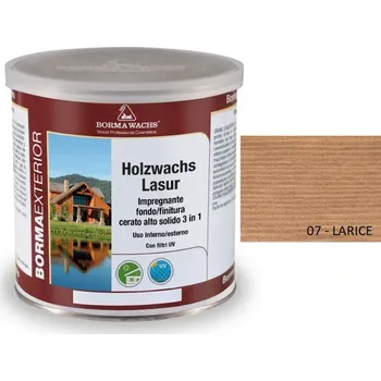 barva a nátěr na dřevo Borma wachs HOLZWACHS LASUR - tónovaná vosková lazura 3v1 0,75l, 07-larice