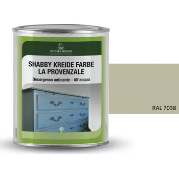 Olej na dřevo Křídové barvy BORMA SHABBY PROVENCE – barevná, RAL7038 - 375 ml