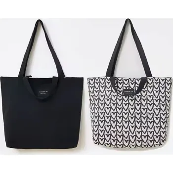 Kabelka Oboustranná Taška VA 36501 Černá/Bílá