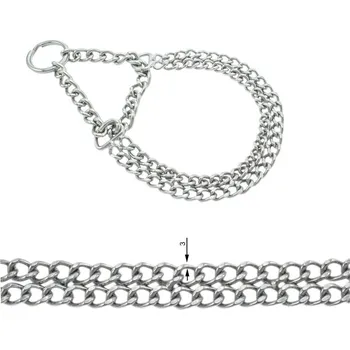 Obojek pro psa Řetěz - obojek polostahovací dvouřadý 3 mm/70 cm