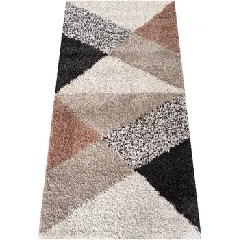 Koberec Kusový koberec Santo 02 Geometrické tvary 2cm až 2,9cm SANTO 25/25/150 80x150 Barevný