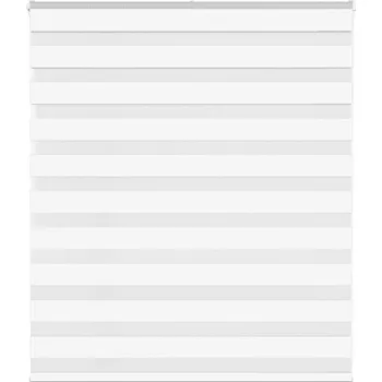 vidaXL Zebra roleta bílá 135x100 cm šířka látky 130,9 cm polyester