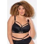 Ulla Popken, Plus size TRUYOU podprsenka s kosticemi, měkké košíčky, ozdobné stuhy, košíčky B-E pro plnoštíhlé nadměrná velikost, 833420100-1094, černý, 105D, Nadměrné velikosti, Plus size oblečení, Oblečení pro boubelky, Oblečení pro baculky, Oblečení pr