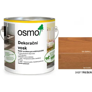Olej na dřevo OSMO - dekorační vosk - transparentní odstíny, 3137-třešeň - 750 ml