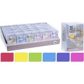 Vánoční dekorace Světla vánoční 30 LED žárovek, různé barvy