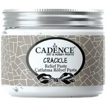 Speciální výtvarná barva Krakelovací pasta Cadence Crackle Relief Paste, 150 ml - bílá