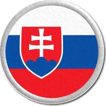 Vlajka Pelisport Slovenská vlajka tištěná nášivka ø 4,5 cm - nelze suchý zip