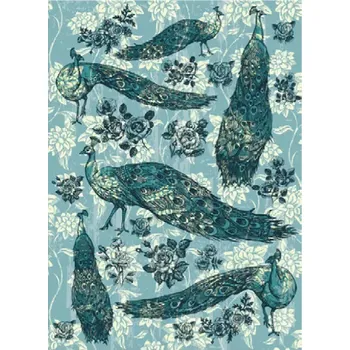 Umělecký papír Rýžový papír A3 - M282- Modří pávi