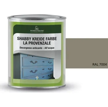 Olej na dřevo Křídové barvy BORMA SHABBY PROVENCE – barevná, RAL7004 - 750 ml