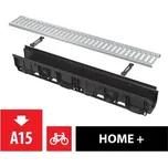 Odvodňovací žlab Alcadrain AVZ102-R102 s pozinkovaným roštem 1m