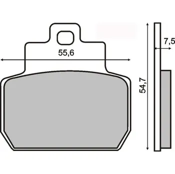 Brzdový systém Brzdové destičky moto PIAGGIO BEVERLY 500CC 225 100 780 RMS