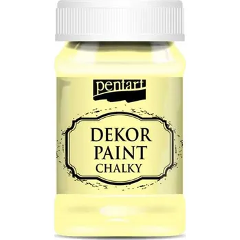 Speciální výtvarná barva Dekor paint chalky křídová barva, žlutá - 230 ml