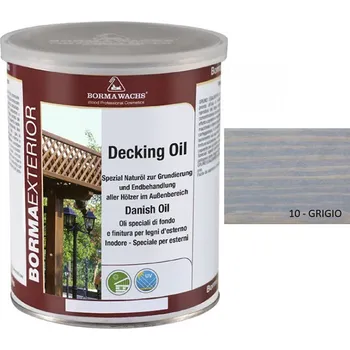 Olej na dřevo Borma wachs DECKING OIL - tónovaný dánský olej 1l, 10-grigio