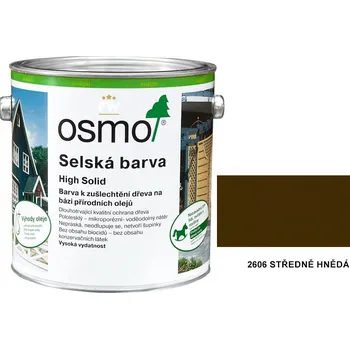 Olej na dřevo OSMO selská barva 0,75l, 2606 středně hnědá